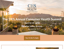 Tablet Screenshot of consumerhealthsummit.com